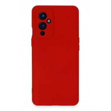 Mey İthalat®  One Plus 9 Kılıf Nano içi Kadife Silikon - Kırmızı