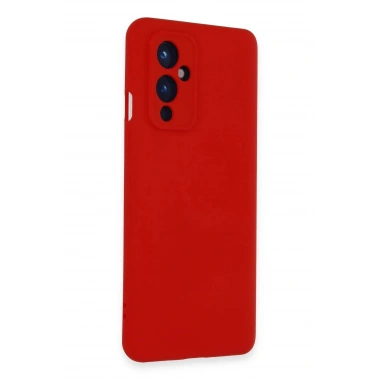 Mey İthalat®  One Plus 9 Kılıf Nano içi Kadife Silikon - Kırmızı