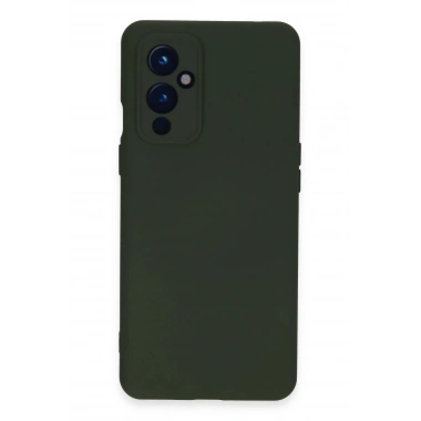 Mey İthalat®  One Plus 9 Kılıf Nano içi Kadife Silikon - Koyu Yeşil