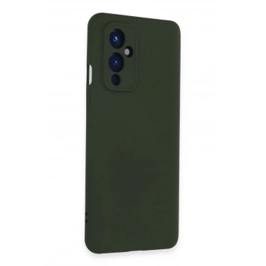 Mey İthalat®  One Plus 9 Kılıf Nano içi Kadife Silikon - Koyu Yeşil