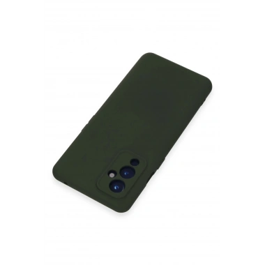 Mey İthalat®  One Plus 9 Kılıf Nano içi Kadife Silikon - Koyu Yeşil