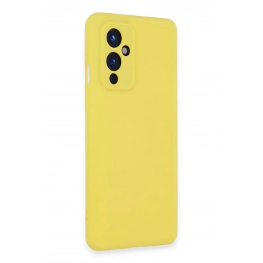 Mey İthalat®  One Plus 9 Kılıf Nano içi Kadife Silikon - Sarı