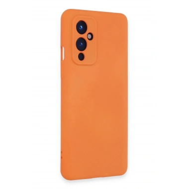 Mey İthalat®  One Plus 9 Kılıf Nano içi Kadife Silikon - Turuncu
