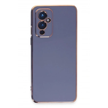 Mey İthalat®  One Plus 9 Kılıf Volet Silikon - Mavi