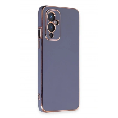 Mey İthalat®  One Plus 9 Kılıf Volet Silikon - Mavi