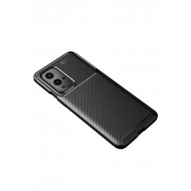 Mey İthalat®  One Plus 9 Pro Kılıf Auto Focus Karbon Kapak - Siyah