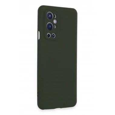 Mey İthalat®  One Plus 9 Pro Kılıf Nano içi Kadife Silikon - Koyu Yeşil