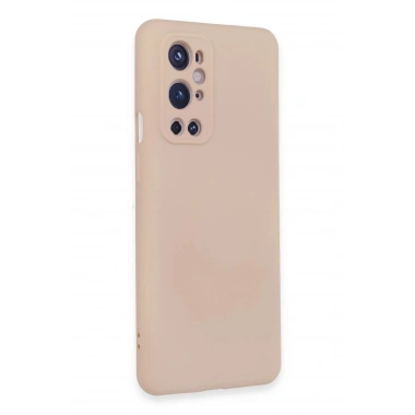 Mey İthalat®  One Plus 9 Pro Kılıf Nano içi Kadife Silikon - Pudra