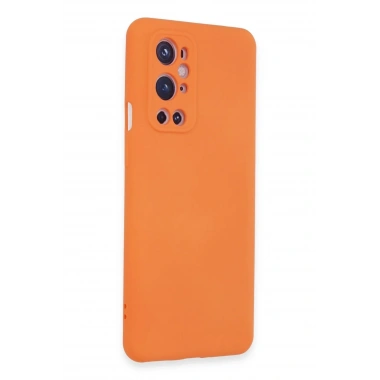 Mey İthalat®  One Plus 9 Pro Kılıf Nano içi Kadife Silikon - Turuncu