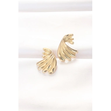 Mey İthalat® Pirinç Gold Renk Küpe