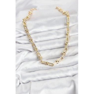 Mey İthalat® Pirinç Gold Renk Tifani Model Kadın Kolye