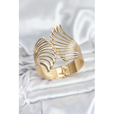Mey İthalat® Pirinç Gold Renk Vintage Kadın Bileklik