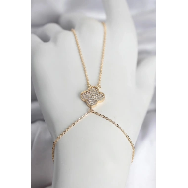 Mey İthalat® Pirinç Gold Renk Yonca Model Kadın Şahmeran