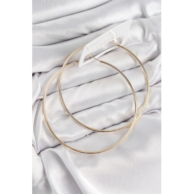 Mey İthalat® Pirinç Halka Model Gold Renk Kadın Küpe