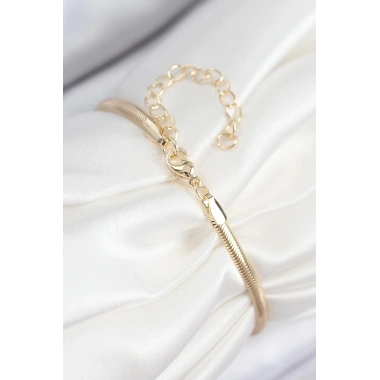 Mey İthalat® Pirinç Zirkon Taşlı Yonca Model Gold Renk Kadın Bileklik