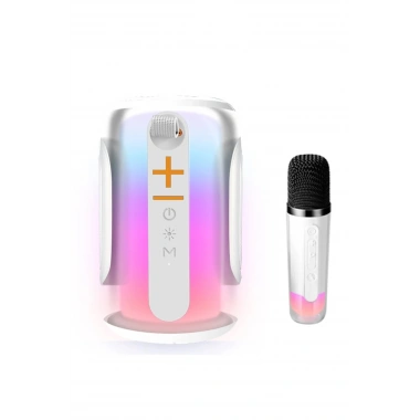 Mey İthalat® Pluse 8 RGB Kablosuz Hoparlör - Beyaz