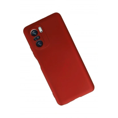 Mey İthalat®   Poco F3 Kılıf First Silikon - Kırmızı
