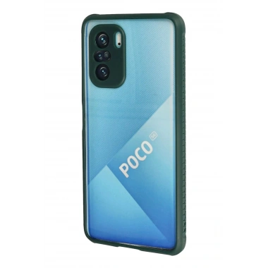 Mey İthalat® Poco F3 Kılıf Miami Şeffaf Silikon - Koyu Yeşil