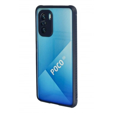 Mey İthalat® Poco F3 Kılıf Miami Şeffaf Silikon - Lacivert