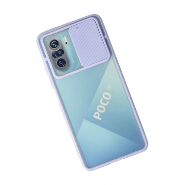 Mey İthalat® Poco F3 Kılıf Palm Buzlu Kamera Sürgülü Silikon - Lila