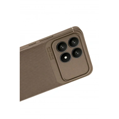 Mey İthalat®   Poco F8 Pro Auto Focus Karbon Kapak - Kahverengi