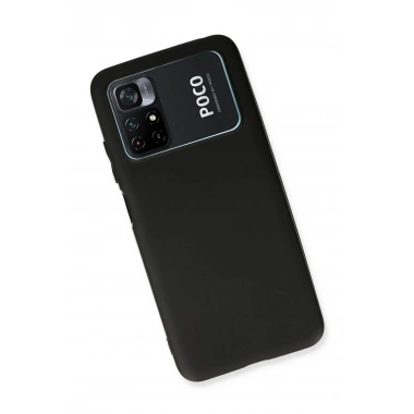 Mey İthalat®   Poco M4 Pro 4G Kılıf First Silikon - Siyah