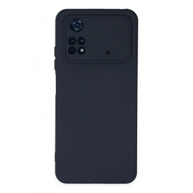 Mey İthalat®   Poco M4 Pro 4G Kılıf Nano içi Kadife Silikon - Lacivert