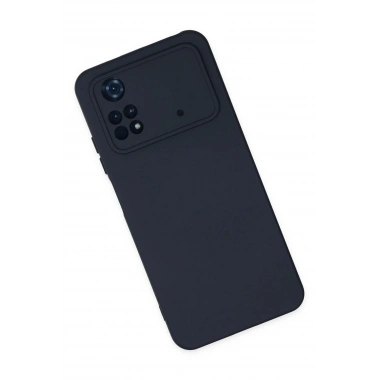 Mey İthalat®   Poco M4 Pro 4G Kılıf Nano içi Kadife Silikon - Lacivert