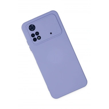 Mey İthalat®   Poco M4 Pro 4G Kılıf Nano içi Kadife Silikon - Lila