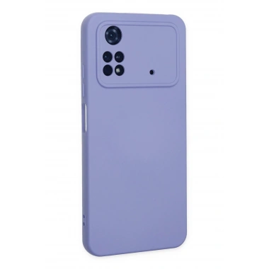 Mey İthalat®   Poco M4 Pro 4G Kılıf Nano içi Kadife Silikon - Lila
