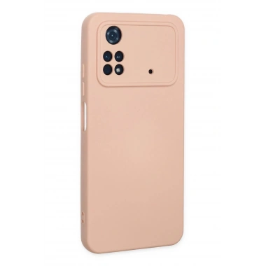 Mey İthalat®   Poco M4 Pro 4G Kılıf Nano içi Kadife Silikon - Pudra