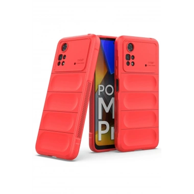 Mey İthalat®   Poco M4 Pro 4G Kılıf Optimum Silikon - Kırmızı