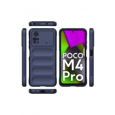 Mey İthalat®   Poco M4 Pro 4G Kılıf Optimum Silikon - Lacivert
