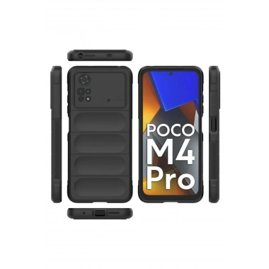 Mey İthalat®   Poco M4 Pro 4G Kılıf Optimum Silikon - Siyah