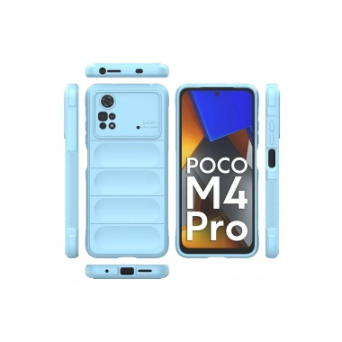 Mey İthalat®   Poco M4 Pro 4G Kılıf Optimum Silikon - Sky Blue