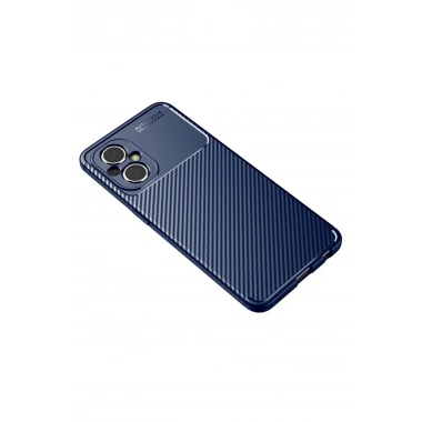 Mey İthalat®   Poco M5 Kılıf Auto Focus Karbon Kapak - Lacivert