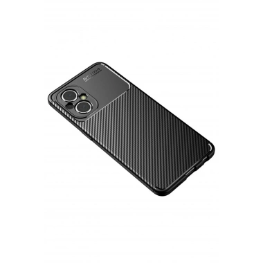 Mey İthalat®   Poco M5 Kılıf Auto Focus Karbon Kapak - Siyah
