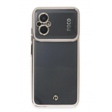 Mey İthalat®   Poco M5 Kılıf Liva Lens Silikon - Beyaz