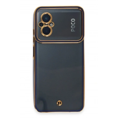 Mey İthalat®   Poco M5 Kılıf Liva Lens Silikon - Mavi