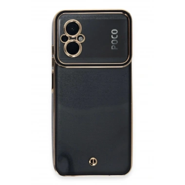 Mey İthalat® Poco M5 Kılıf Liva Lens Silikon - Siyah