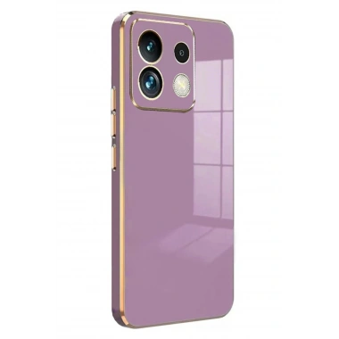 Mey İthalat®   Poco M6 Pro 4G Kılıf Volet Silikon - Mor