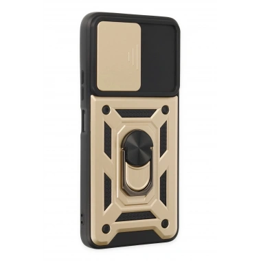 Mey İthalat®   Poco X3 GT Kılıf Pars Lens Yüzüklü Silikon - Gold