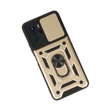 Mey İthalat®   Poco X3 GT Kılıf Pars Lens Yüzüklü Silikon - Gold