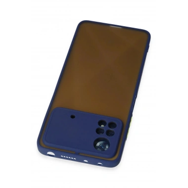 Mey İthalat®   Poco X4 Pro 5G Kılıf Montreal Silikon Kapak - Lacivert