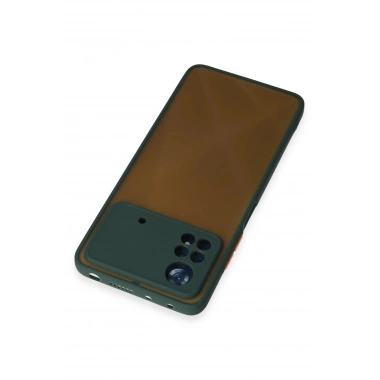 Mey İthalat®   Poco X4 Pro 5G Kılıf Montreal Silikon Kapak - Yeşil