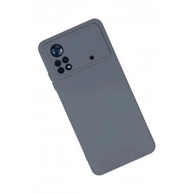 Mey İthalat®   Poco X4 Pro 5G Kılıf Nano içi Kadife Silikon - Gri