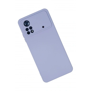 Mey İthalat®   Poco X4 Pro 5G Kılıf Nano içi Kadife Silikon - Lila