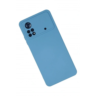 Mey İthalat®   Poco X4 Pro 5G Kılıf Nano içi Kadife Silikon - Mavi