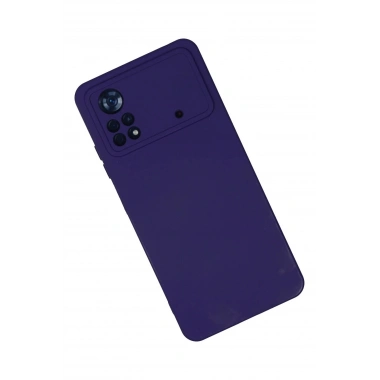 Mey İthalat®   Poco X4 Pro 5G Kılıf Nano içi Kadife Silikon - Mor