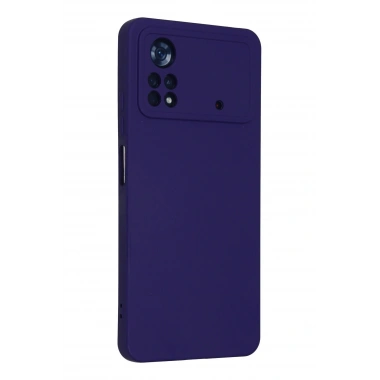 Mey İthalat®   Poco X4 Pro 5G Kılıf Nano içi Kadife Silikon - Mor